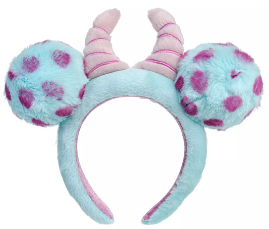 Disney Parks Authentic Monsters Inc Sully Fuzzy Ears Headband